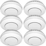 6er Set Vernetzbare Optische Rauchmelder Mit Batterie F&uuml;r Elro Connects &Oslash; 11,5cm