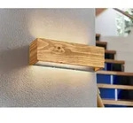 Trio - Up And Down Led Innen Wandleuchte Brad Aus Echtholz, Breite 37cm