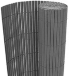 Gartenzaun Doppelseitig Pvc 90 X 500 Cm Grau Vidaxl