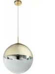 Pendel H&auml;nge Lampe Kugel Schlaf G&auml;ste Zimmer Strahler Glas Decken Leuchte Gold