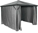 Vorhang-set Passend Zu Verona 10x14, Dunkelgrau, Polyester - Sojag