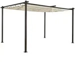 Jet-line - Pavillon Pergola Luxor Light 3x4m Beige-anthrazit Schiebedach