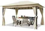 Gartenpavillon 3x4m Ca. 180g/m2 Dachplane Wasserdicht Pavillon - 4 Seitenteile