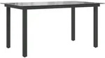 Gartentisch Schwarz 150x90x74 Cm Aluminium Und Glas - Vidaxl