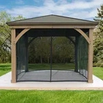 Westmann Moskitonetz F&uuml;r Holzpavillon Devon 12x12, Schwarz