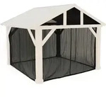 Westmann - Moskitonetz F&uuml;r Holzpavillon Yukon 14x12, Schwarz