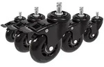 5x Hartbodenrollen Rolo Skate 11mm / 75 Mm B&uuml;ro-stuhl-rollen Inkl. Bremse...