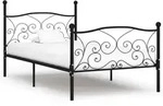 Bettgestell Mit Lattenrost Schwarz Metall 90&times;200 Cm Vidaxl