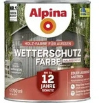 Wetterschutzfarbe Halbdeckend 0,75 L Sturmwolkengrau Holzschutzfarbe - Alpina