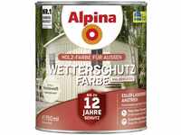 Alpina - Wetterschutzfarbe halbdeckend 0,75 l kreideweiß Holzschutzfarbe