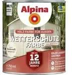 Wetterschutzfarbe Halbdeckend 0,75 L Kreidewei&szlig; Holzschutzfarbe - Alpina