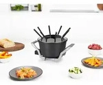 Lgvshopping - Elektro Fondue Schwarz 1,5liter Mit 8 Gabeln, Abnehmbarer Thermostat -
