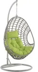 Beliani - H&auml;ngesessel Taupe Polyrattan Mit Gestell Inkl. Kissen Modern Terrasse