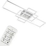 Briloner - Led Deckenleuchte Dimmbar Fernbedienung Cct Timer 55w Silber Metall
