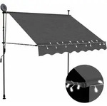 Vidaxl - Einziehbare Markise Handbetrieben Mit Led 150 Cm Anthrazit
