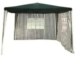 Trendline - Pavillon 3x3 M Gr&uuml;n-wei&szlig; Inkl. 2 Seitenteile Gartenpavillon Festzelt
