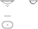 Ideal Standard Connect Einbauwaschtisch, Oval, Ohne Hahnloch, Mit