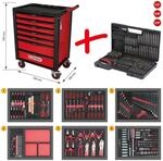 Ks Tools Racingline Schwarz/rot Werkstattwagen Mit 7 Schubladen Und 598