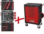 Ks Tools Ecoline Werkstattwagen Schwarz/rot Mit 7 Schubladen Und 215
