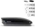 Universal-starrdachkoffer 400 Liter Menab&ograve; Mania Farbe: Schwarz