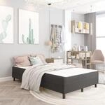 Boxspringbett Dunkelgrau Stoff 120x200 Cm Vidaxl