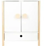 Smallfoot Puppenschrank "little Button" (11812) Wei&szlig; Puppenkleiderschrank