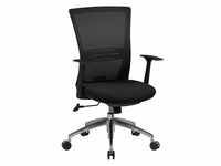 Finebuy - Bürostuhl Stoffbezug Schreibtischstuhl Armlehne schwarz Chefsessel 120kg