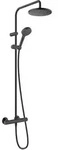 Vernis Blend - Duschset Showepipe 200 Mit Thermostat, Schwarz Matt 26276670 -