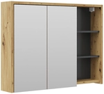 Vicco - Badspiegelschrank Viola, Eiche/anthrazit, 100 X 75 Cm