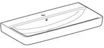 Keramag - Geberit Renova Plan, Waschtisch, 100x48 Cm, 1 Hahnloch, Mit