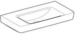 Keramag - Geberit Renova Plan, Waschtisch Mit Ablagefl&auml;che, 90x48 Cm, Ohne