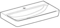 Keramag - Geberit Renova Plan, Waschtisch, 85x48 Cm, 1 Hahnloch, Ohne