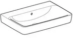 Keramag - Geberit Renova Plan, Waschtisch, 70x48 Cm, Ohne Hahnloch, Mit