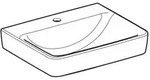 Geberit Renova Plan, Waschtisch, 55x44 Cm, 1 Hahnloch, Ohne