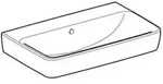 Geberit - Renova Compact Waschtisch, 650x370mm, Ohne Hahnloch, Mit