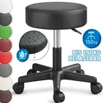 Rollhocker Schwarz Arbeitshocker Hocker Drehhocker Kosmetikhocker Praxishocker -