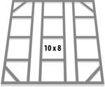 Globel Industries Fundamentbodenrahmen F&uuml;r Ger&auml;teh&auml;user "dream 108" Und "tower
