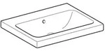 Keramag - Geberit Icon Light Waschtisch, 60 Cm X 48 Cm, Ohne Hahnloch, Mit