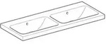 Geberit Icon Light Doppelwaschtisch, 120 Cm X 48 Cm, Ohne