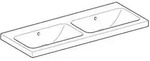 Geberit Icon Light Doppelwaschtisch, 120 Cm X 48 Cm, Ohne
