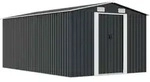 Ger&auml;tehaus 257x392x181 Cm Metall Anthrazit Vidaxl