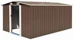 Ger&auml;tehaus 257x392x181 Cm Metall Braun - Vidaxl