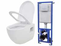 Bonnevie - Hänge-Toilette mit Einbau-Spülkasten Keramik Weiß vidaXL581762