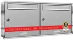 2er Edelstahl Briefkastenanlage F&uuml;r Unterputz Montage