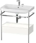 Duravit Happy D.2 Plus C-shaped Set Mit Metallkonsole Und