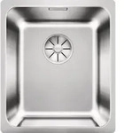 Solis 340 - Sp&uuml;le, 38x44 Cm, Geb&uuml;rsteter Edelstahl 526116 - Blanco