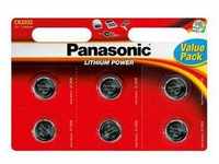 Batterie Lithium Knopfzelle CR2032 3V, 6er blister (CR-2032EL/6B) - Panasonic
