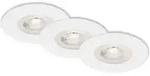 Briloner - Led Einbauleuchten 3er Set 5w Ip44 Wei&szlig; 3000k &Oslash;9cm Kunststoff