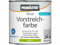 Acryl Vorstreichfarbe 375ml Weiß Matt Grundanstrich Holz & Metall - Primaster