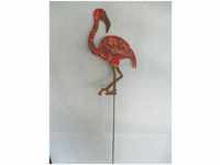 Dekostecker Flamingo 124 x 22 cm rot Gartenfiguren - Trendline